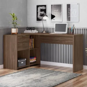 Mesa de Escritório 2 em 1 Office NT 2060 NOGAL Notável
