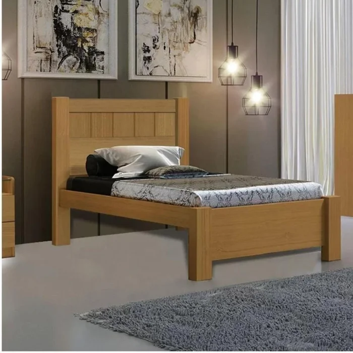 Cama solteiro 100% mdf - Primícia CINAMOMO D'Doro