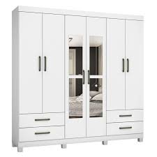 Roupeiro Hércules 6 portas BRANCO - CARIOCA